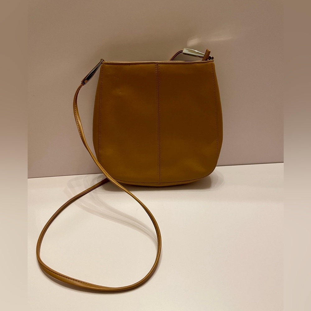 Hillary & Hanson Genuine Leather Shoulder Crossbody Bag Tan